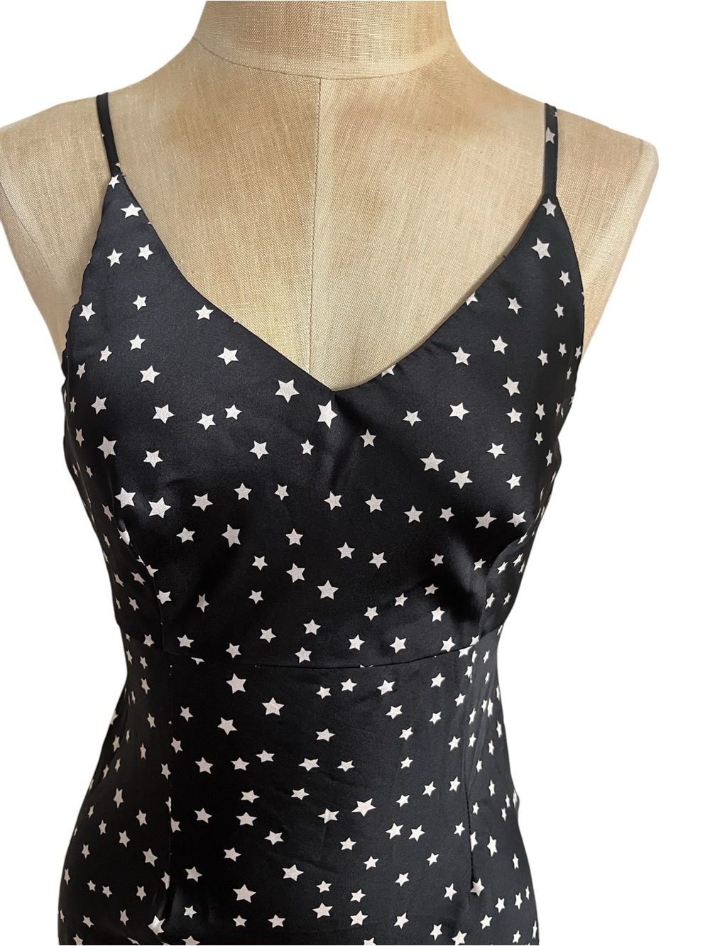 Never Fully Dressed Senorita Star Ruffle Slip Dress Black White Medium - Picture 9 of 12